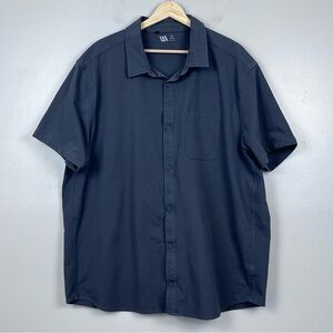 VRST Men's Chacoal Gray Short Sleeve Button Down Shirt Size XXL; Stretch, Casual